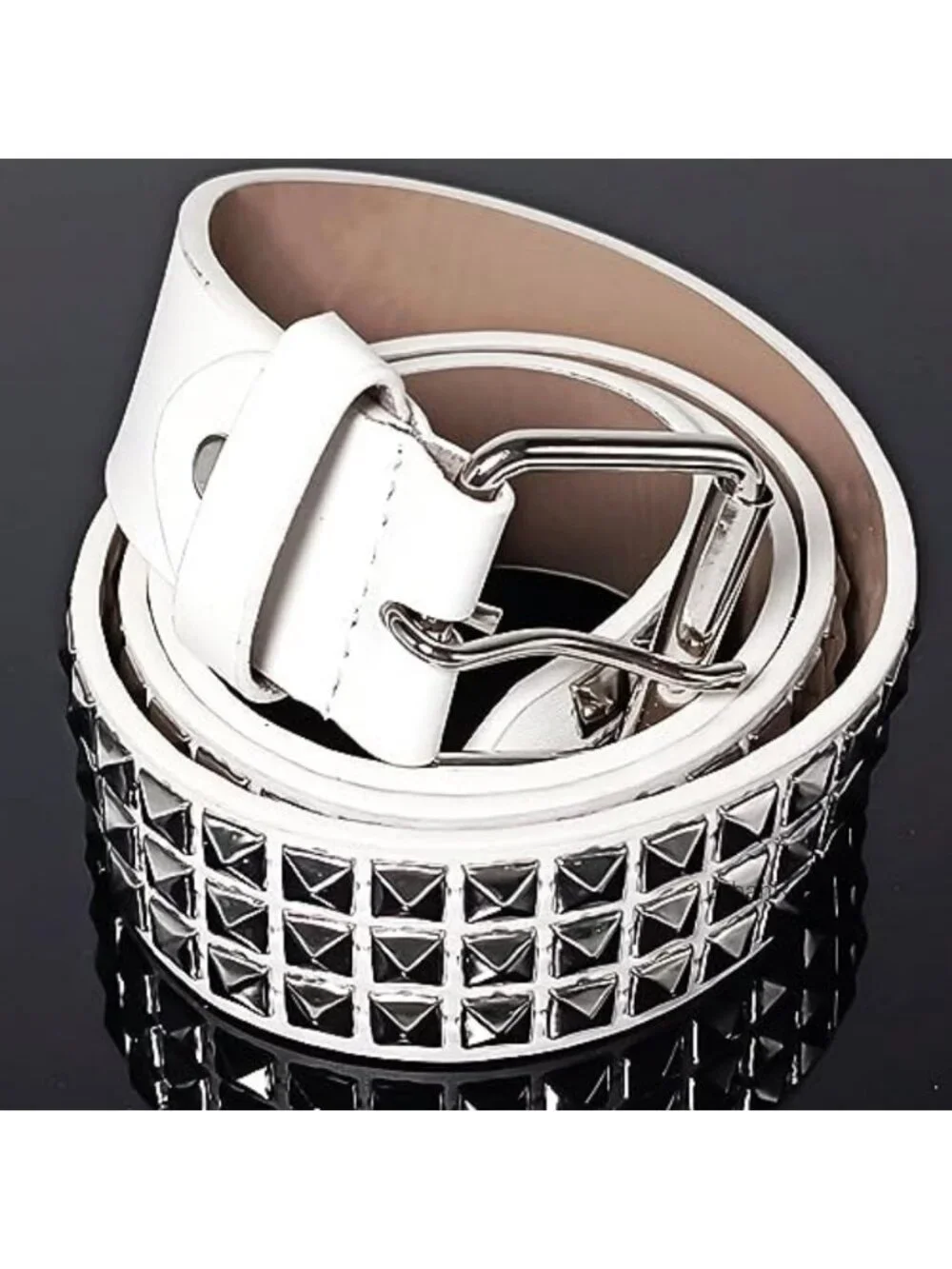 Punk Studded Belt Y2K Goth Rivet Belt for Women Men